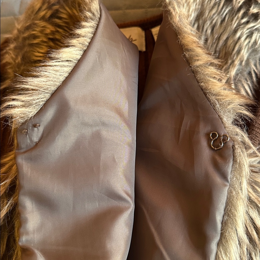 Le Moda Brown Faux Fur Vest Size L - Picture 4 of 4